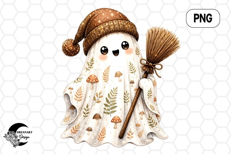 Woodland Mushroom Ghost PNG