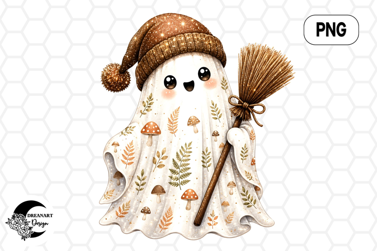 Woodland Mushroom Ghost PNG