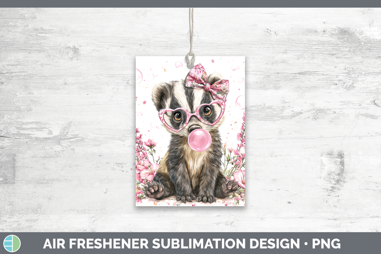 Badger Woodland Pink Bubble Gum Air Freshener Sublimation De