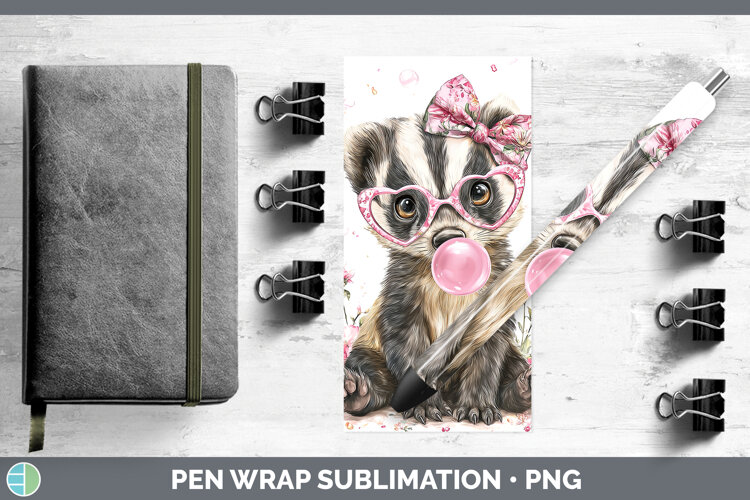 GorgeousWoodland Pink Bubble Gum Pen Wrap design.