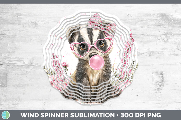 GorgeousWoodland Pink Bubble Gum Wind Spinner design.