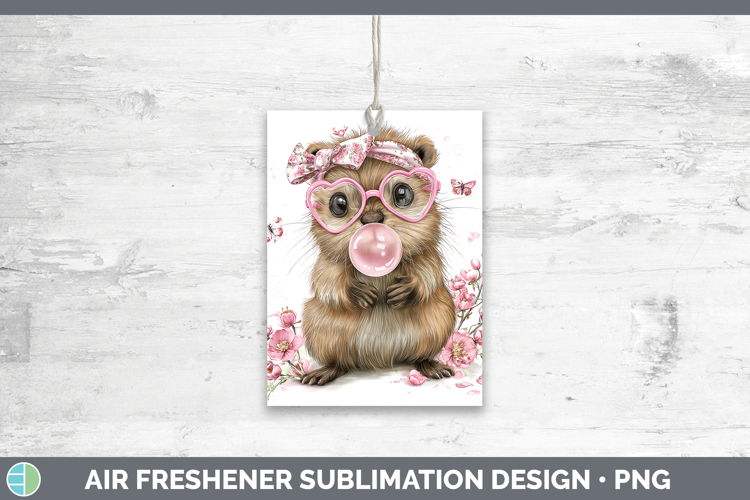 Beaver Woodland Pink Bubble Gum Air Freshener Sublimation De