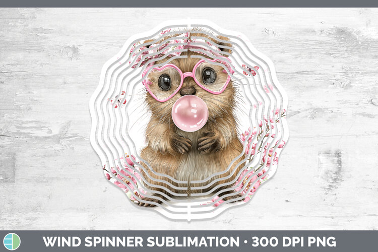 GorgeousWoodland Pink Bubble Gum Wind Spinner design.