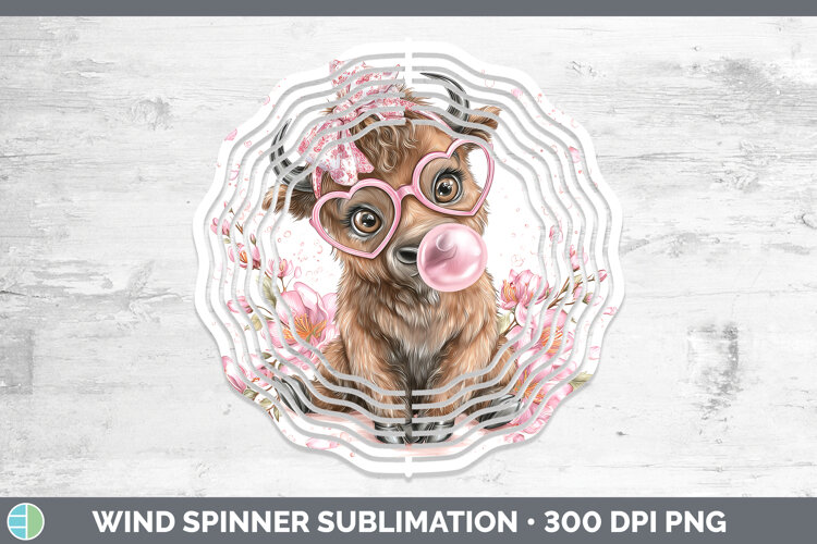 GorgeousWoodland Pink Bubble Gum Wind Spinner design.