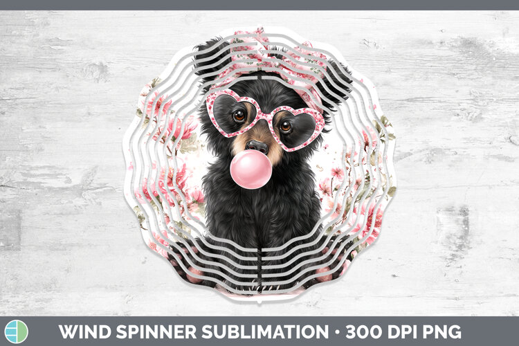 GorgeousWoodland Pink Bubble Gum Wind Spinner design.