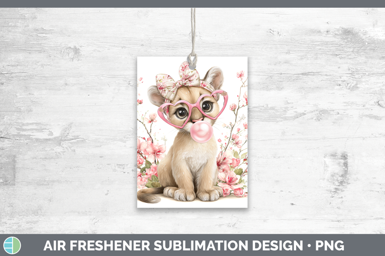 Cougar Woodland Pink Bubble Gum Air Freshener Sublimation De