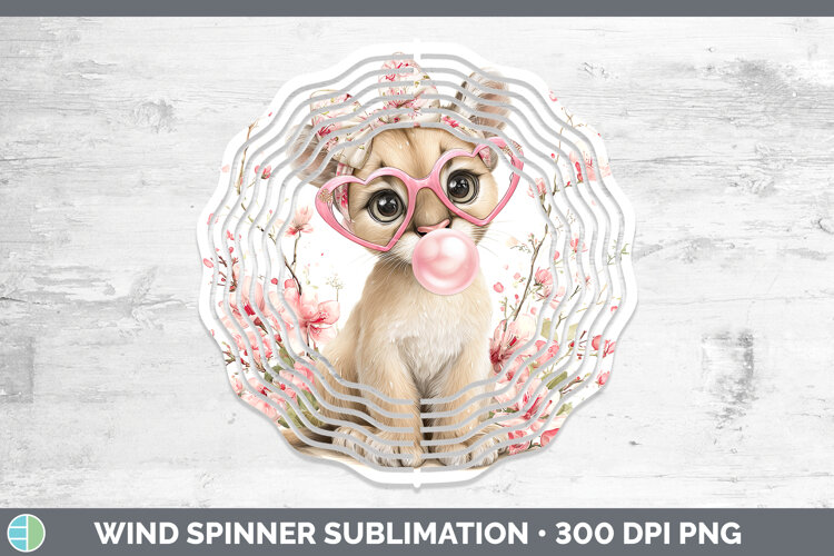 GorgeousWoodland Pink Bubble Gum Wind Spinner design.
