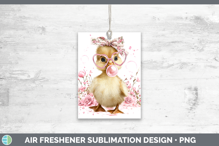 Duck Woodland Pink Bubble Gum Air Freshener Sublimation Desi