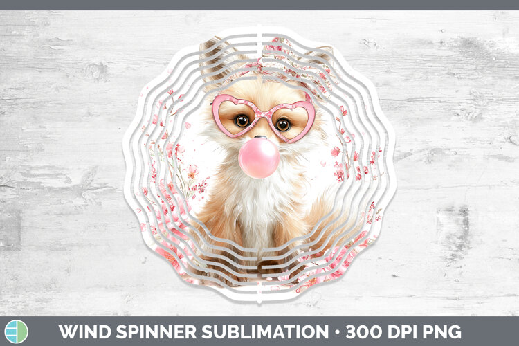 GorgeousWoodland Pink Bubble Gum Wind Spinner design.