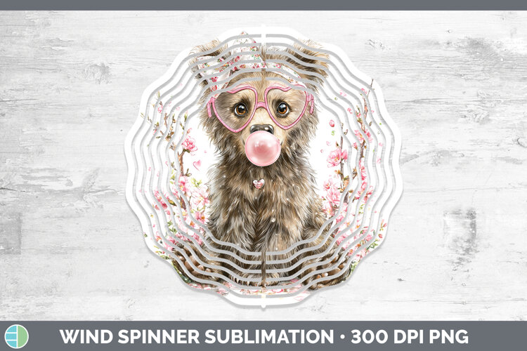 GorgeousWoodland Pink Bubble Gum Wind Spinner design.