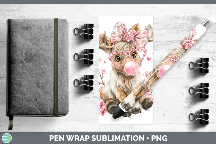 GorgeousWoodland Pink Bubble Gum Pen Wrap design.