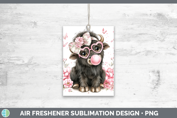 Musk Ox Woodland Pink Bubble Gum Air Freshener Sublimation D