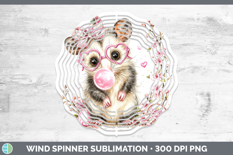 GorgeousWoodland Pink Bubble Gum Wind Spinner design.