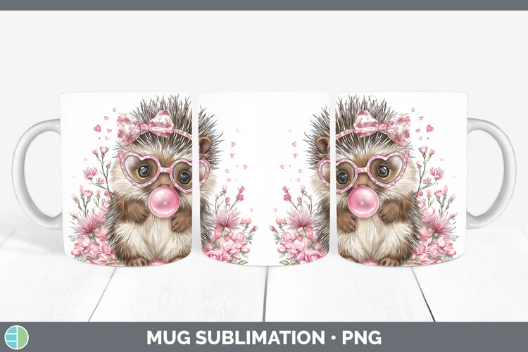 GorgeousWoodland Pink Bubble Gum Mug Wrap design.