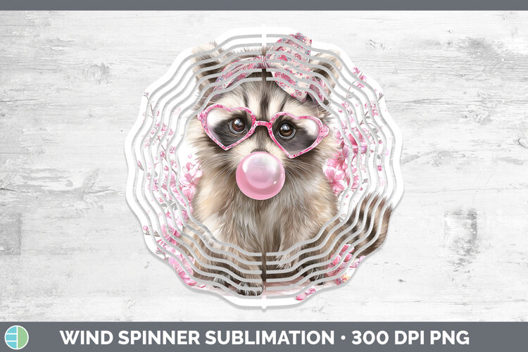 GorgeousWoodland Pink Bubble Gum Wind Spinner design.