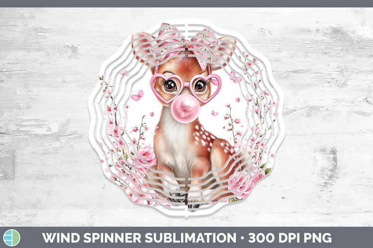 GorgeousWoodland Pink Bubble Gum Wind Spinner design.