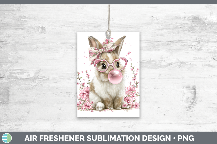 Snowshoe Hare Woodland Pink Bubble Gum Air Freshener Sublima