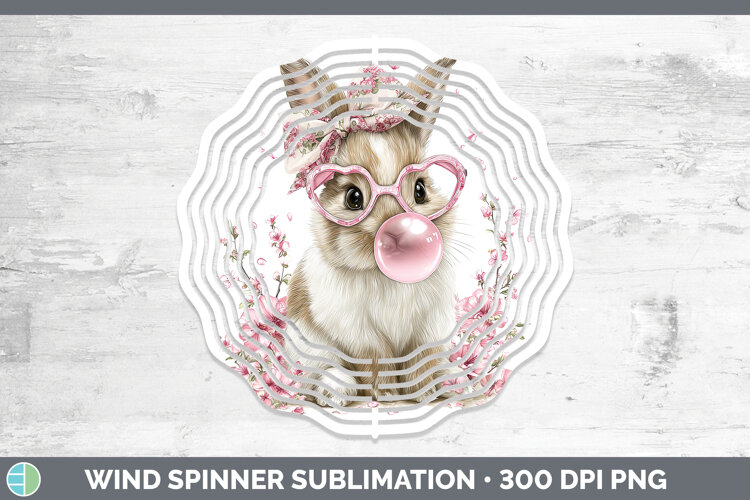 GorgeousWoodland Pink Bubble Gum Wind Spinner design.