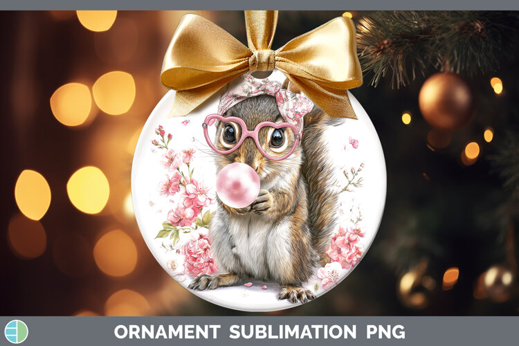 GorgeousWoodland Pink Bubble Gum Ornament design.
