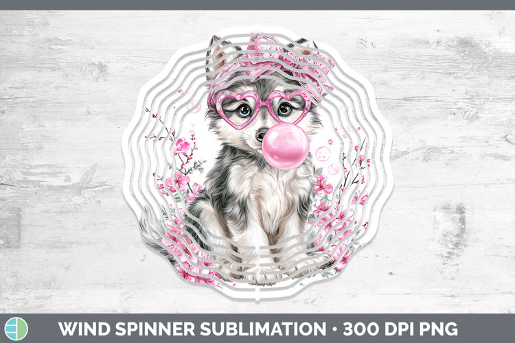 GorgeousWoodland Pink Bubble Gum Wind Spinner design.
