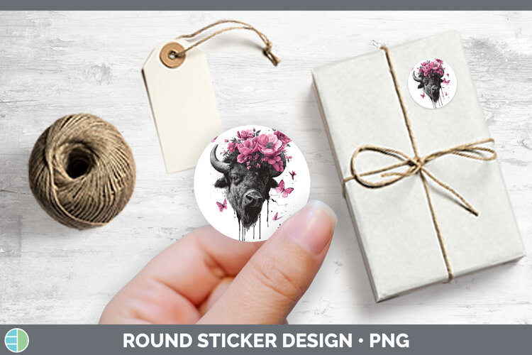 GorgeousWoodland Pink Drips Stickers design.