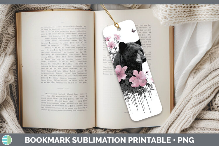 GorgeousWoodland Pink Drips Bookmark design.