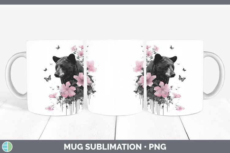 GorgeousWoodland Pink Drips Mug Wrap design.