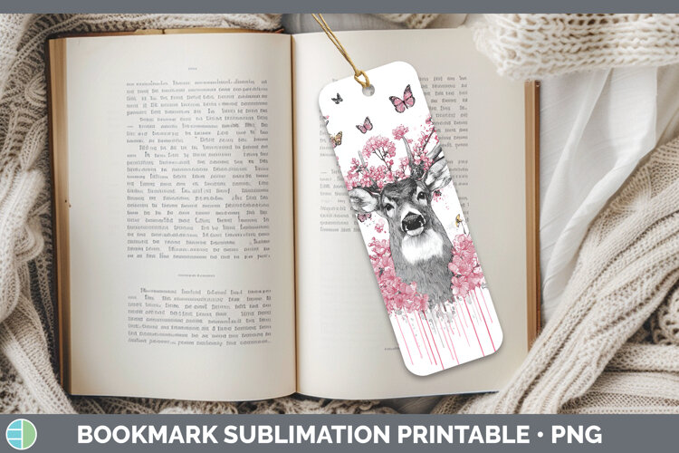 GorgeousWoodland Pink Drips Bookmark design.