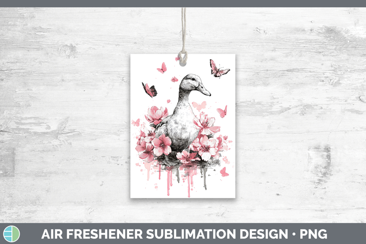 Woodland Pink Drips Duck Air Freshener Sublimation Car Fresh