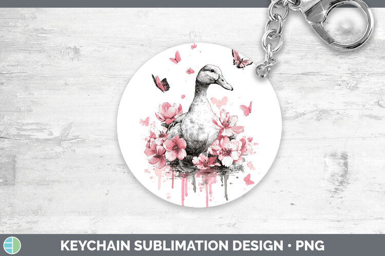 GorgeousWoodland Pink Drips Keychain design.