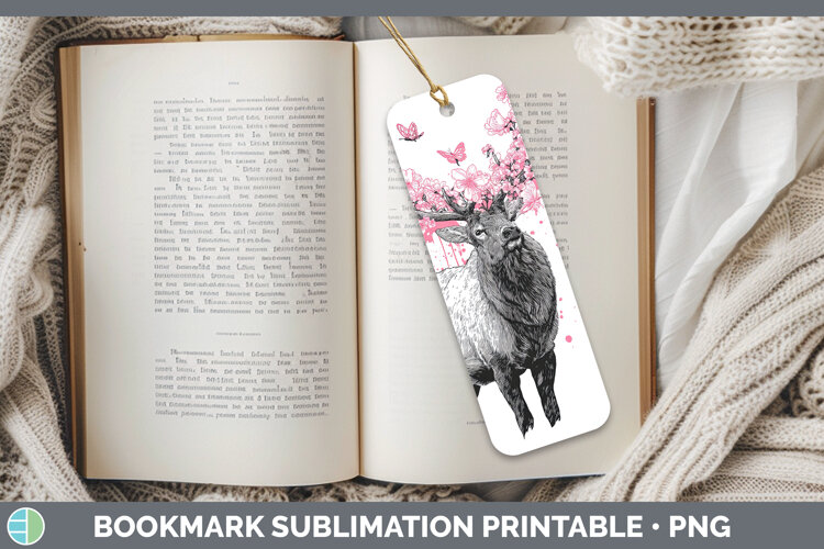 GorgeousWoodland Pink Drips Bookmark design.