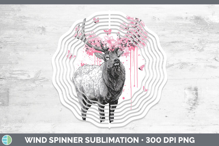GorgeousWoodland Pink Drips Wind Spinner design.