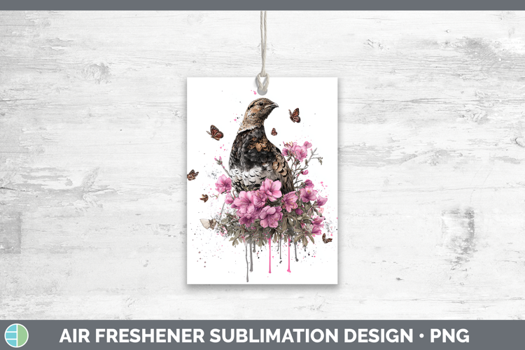Woodland Pink Drips Grouse Air Freshener Sublimation Car Fre