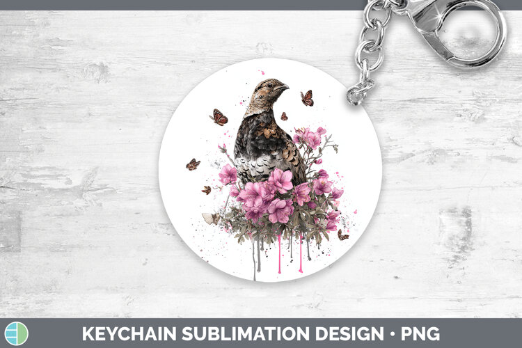 GorgeousWoodland Pink Drips Keychain design.