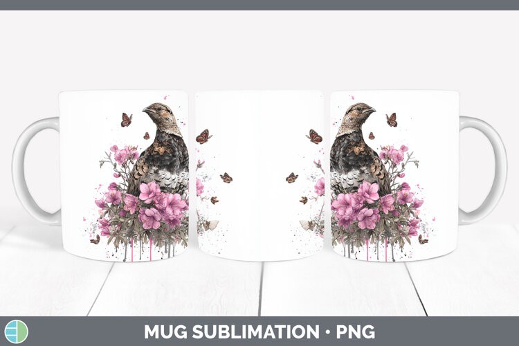 GorgeousWoodland Pink Drips Mug Wrap design.