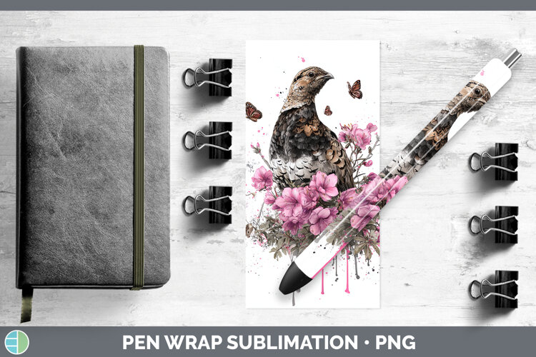 GorgeousWoodland Pink Drips Pen Wrap design.