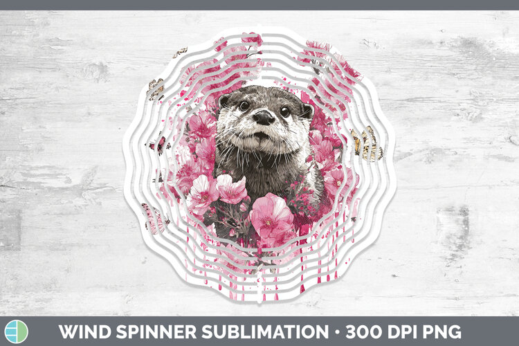 GorgeousWoodland Pink Drips Wind Spinner design.