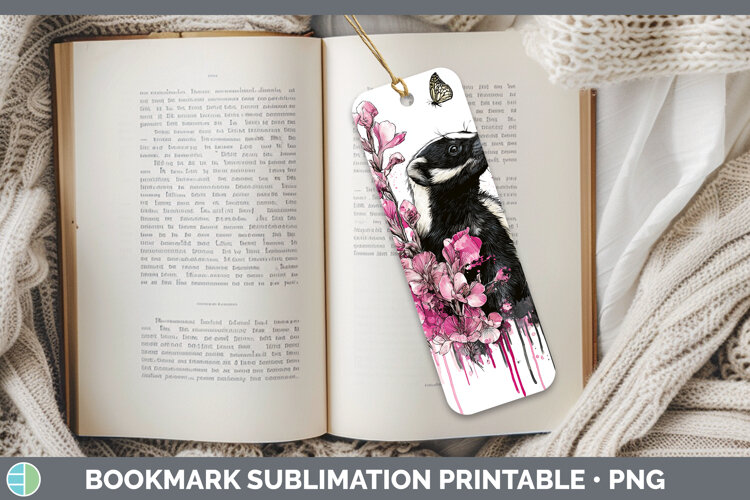 GorgeousWoodland Pink Drips Bookmark design.