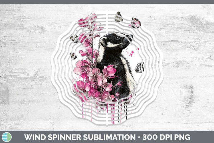 GorgeousWoodland Pink Drips Wind Spinner design.