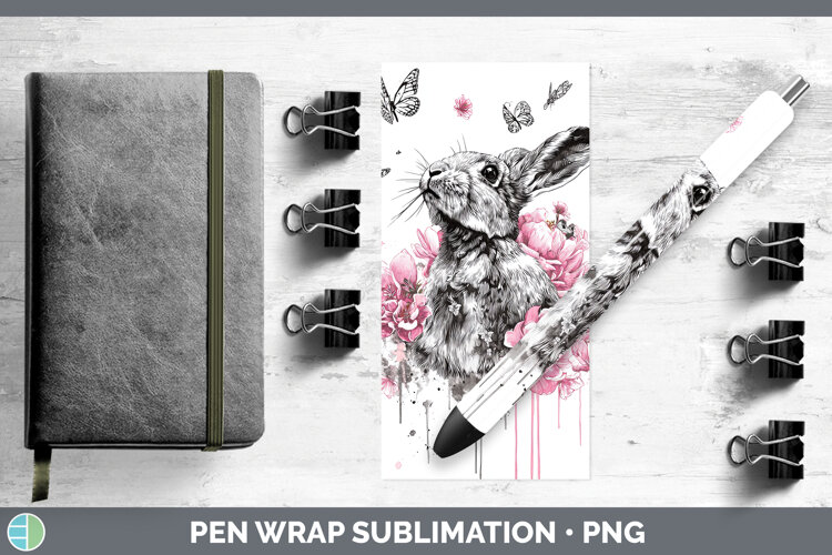 GorgeousWoodland Pink Drips Pen Wrap design.
