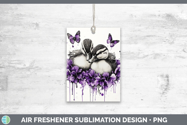 Woodland Purple Drips Duck Air Freshener Sublimation Car Fre