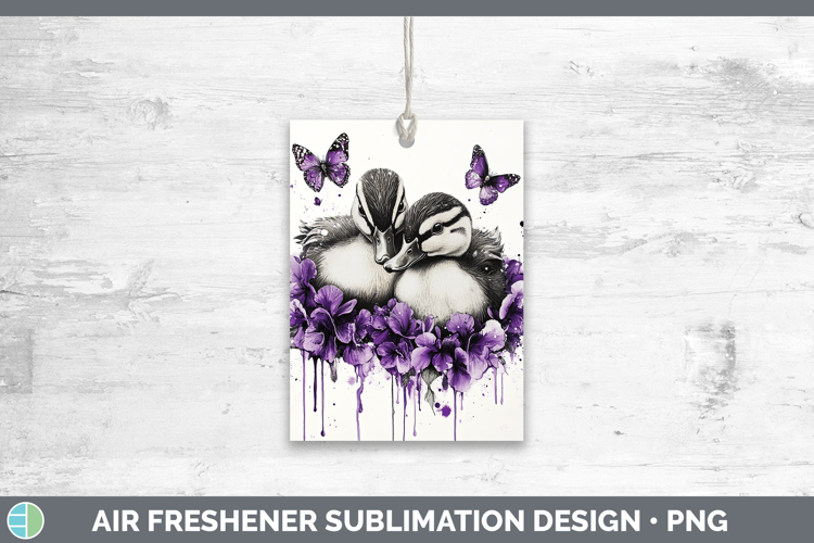 Woodland Purple Drips Duck Air Freshener Sublimation Car Fre