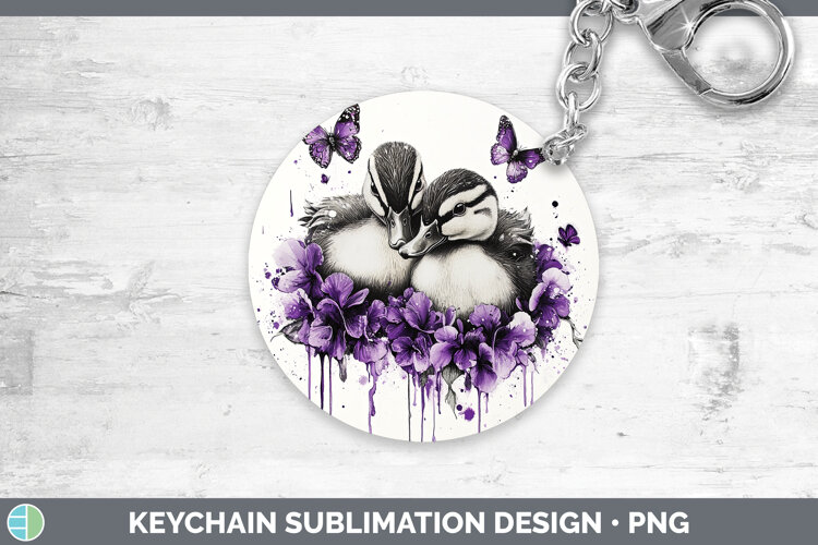 GorgeousWoodland Purple Drips Keychain design.