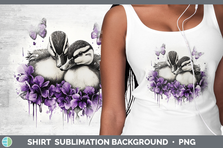 Woodland Purple Drips Duck Shirt Sublimation Sublimation Bac