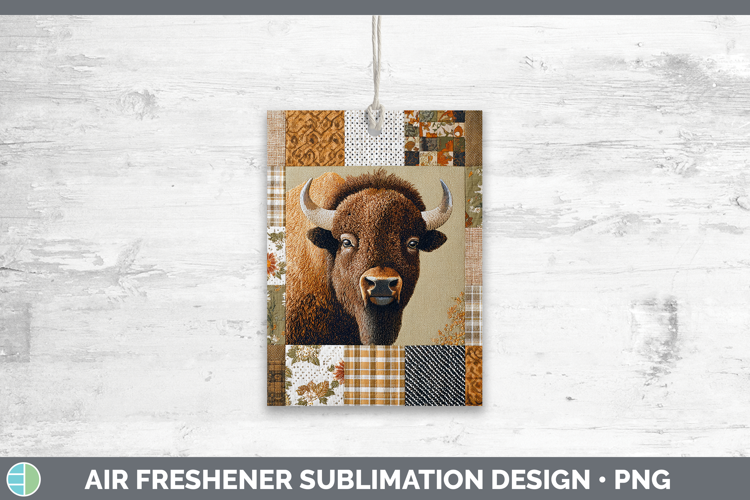 Bison Woodland Quilted Patchwork Air Freshener Sublimation D