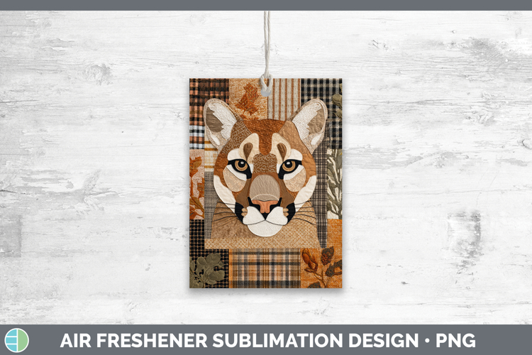 Cougar Woodland Quilted Patchwork Air Freshener Sublimation