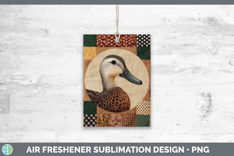 Duck Woodland Quilted Patchwork Air Freshener Sublimation De