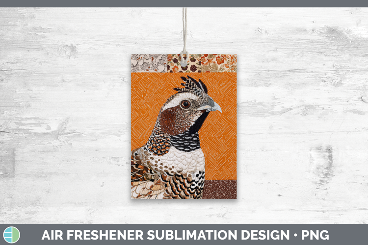 Grouse Woodland Quilted Patchwork Air Freshener Sublimation