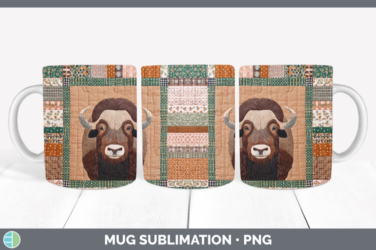 GorgeousWoodland Quilted Patchwork Mug Wrap design.