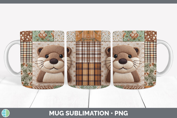GorgeousWoodland Quilted Patchwork Mug Wrap design.